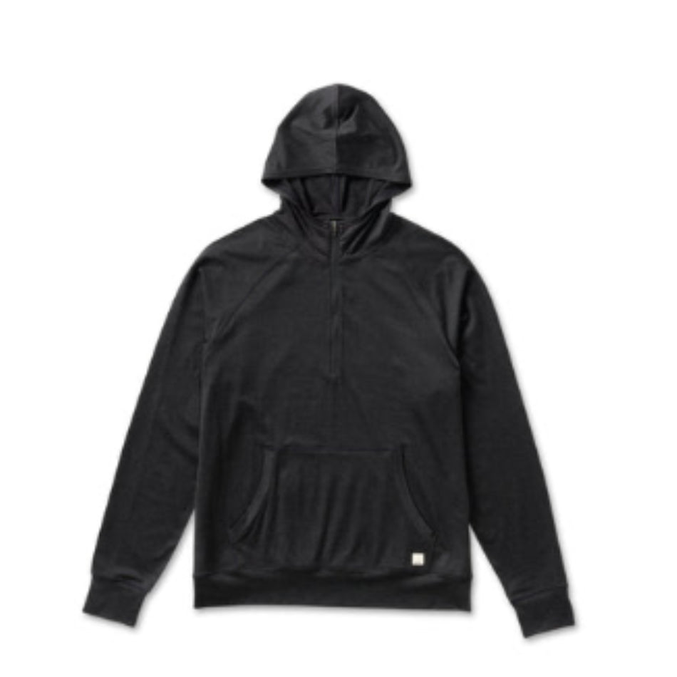 Vuori Chomps Logo Black Half Zip Sweatshirt